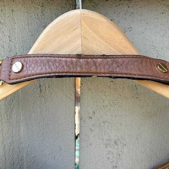 Michael Kors Brown Leather Hobo Bag with Chain Strap Details Bohemian Summer - Picture 9 of 11